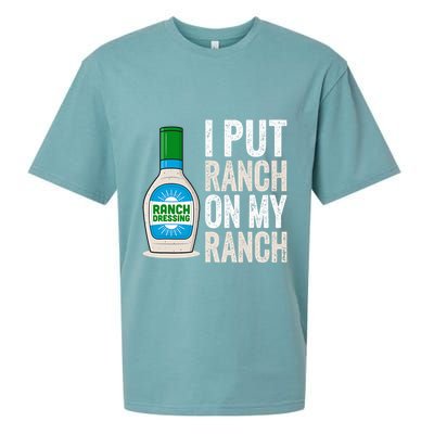 I Put Ranch On My Ranch Funny Vintage Ranch Dressing Sueded Cloud Jersey T-Shirt