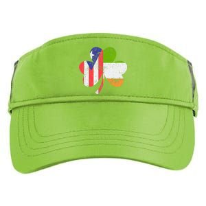 Irish Puerto Rican Flag Ireland Shamrock St Patricks Day Tee Gift Adult Drive Performance Visor