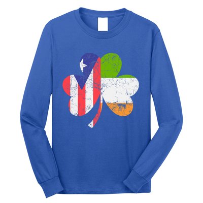 Irish Puerto Rican Flag Ireland Shamrock St Patricks Day Tee Gift Long Sleeve Shirt