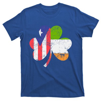 Irish Puerto Rican Flag Ireland Shamrock St Patricks Day Tee Gift T-Shirt