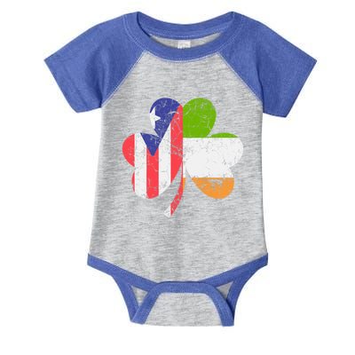 Irish Puerto Rican Flag Ireland Shamrock St Patricks Day Tee Gift Infant Baby Jersey Bodysuit