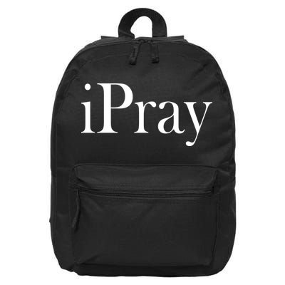 iPray I Pray 16 in Basic Backpack