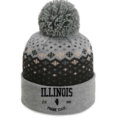 Illinois Prairie State Varsity Sports College Athletic The Baniff Cuffed Pom Beanie