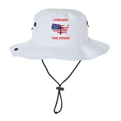 I Proudly Stand For The Flag And Kneel For The Cross Funny Gift Legacy Cool Fit Booney Bucket Hat