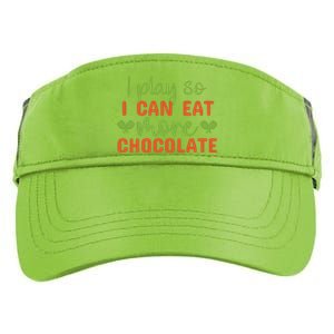 I Play So I Can Eat More Chocolate Pickleball Gift For Player Team Sport Adult Drive Performance Visor