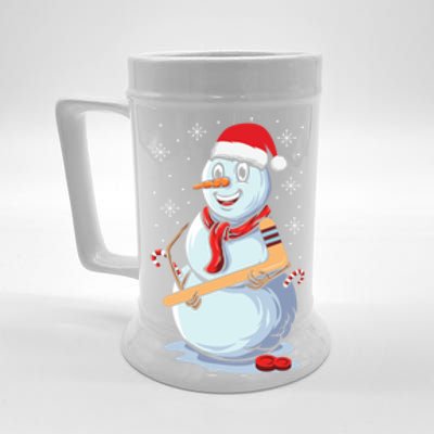 Icehockey Player Snow Ice Hockey Stick Winter Sports Gift Beer Stein