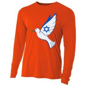 Israel Pro Support Stand Strong Peace Love Jewish  Cooling Performance Long Sleeve Crew