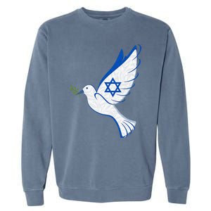 Israel Pro Support Stand Strong Peace Love Jewish  Garment-Dyed Sweatshirt