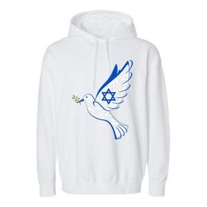 Israel Pro Support Stand Strong Peace Love Jewish  Garment-Dyed Fleece Hoodie