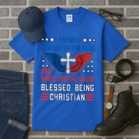 I Proudly Stand For The Flag And Kneel For The Cross Usa Gift Tall T-Shirt