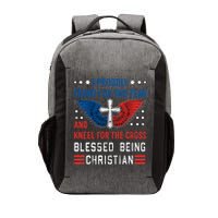 I Proudly Stand For The Flag And Kneel For The Cross Usa Gift Vector Backpack
