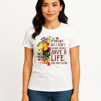 I Paint So I Don't Choke People Save A Life send Paint Color Womens T-Shirt