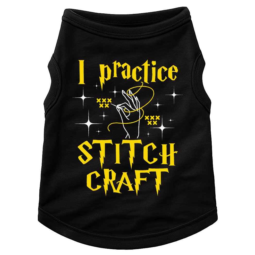 I Practice Stitch Craft Cross Stitching Cross Stitcher Doggie Tank