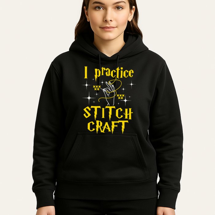 I Practice Stitch Craft Cross Stitching Cross Stitcher Hoodie