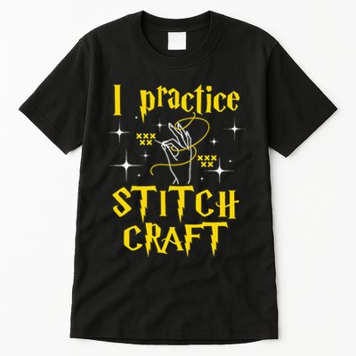 I Practice Stitch Craft Cross Stitching Cross Stitcher Tall T-Shirt