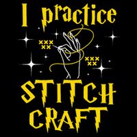I Practice Stitch Craft Cross Stitching Cross Stitcher Drawstring Bag