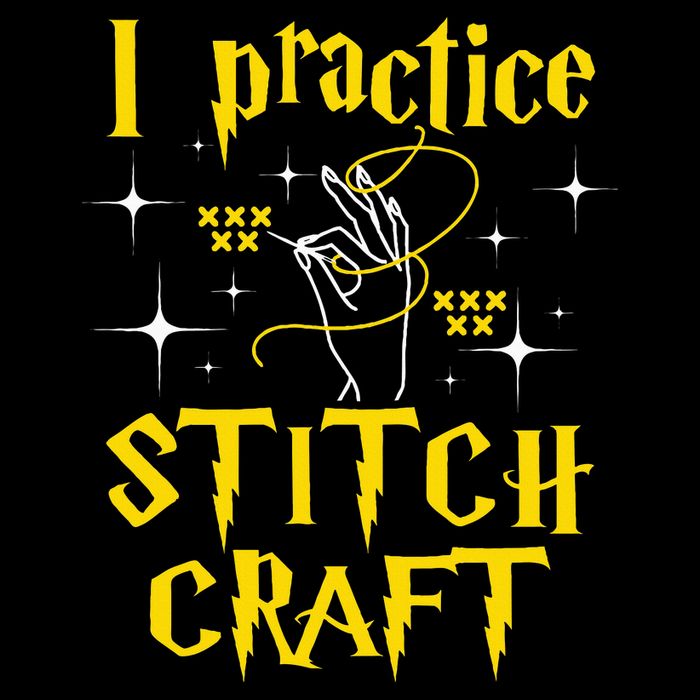 I Practice Stitch Craft Cross Stitching Cross Stitcher Drawstring Bag