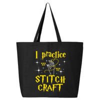 I Practice Stitch Craft Cross Stitching Cross Stitcher 25L Jumbo Tote