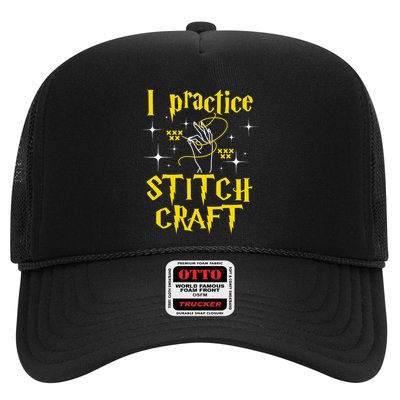 I Practice Stitch Craft Cross Stitching Cross Stitcher Trucker Hat
