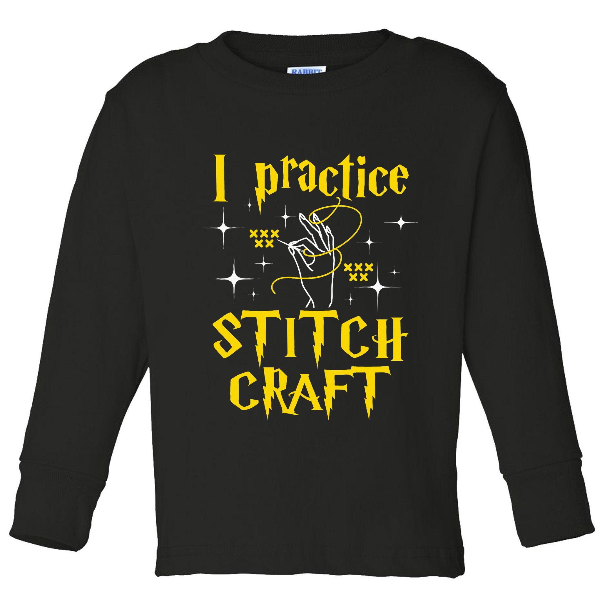 I Practice Stitch Craft Cross Stitching Cross Stitcher Toddler Long Sleeve Shirt
