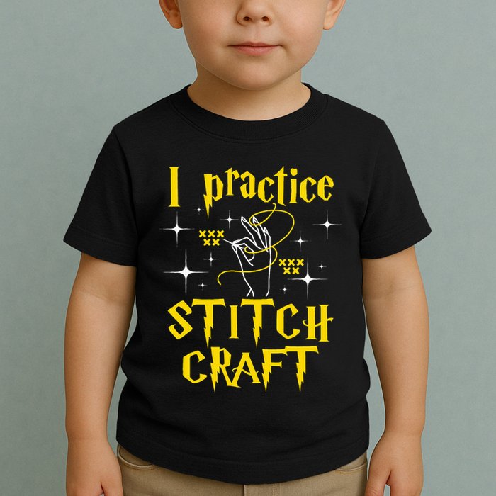 I Practice Stitch Craft Cross Stitching Cross Stitcher Toddler T-Shirt