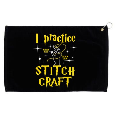 I Practice Stitch Craft Cross Stitching Cross Stitcher Grommeted Golf Towel