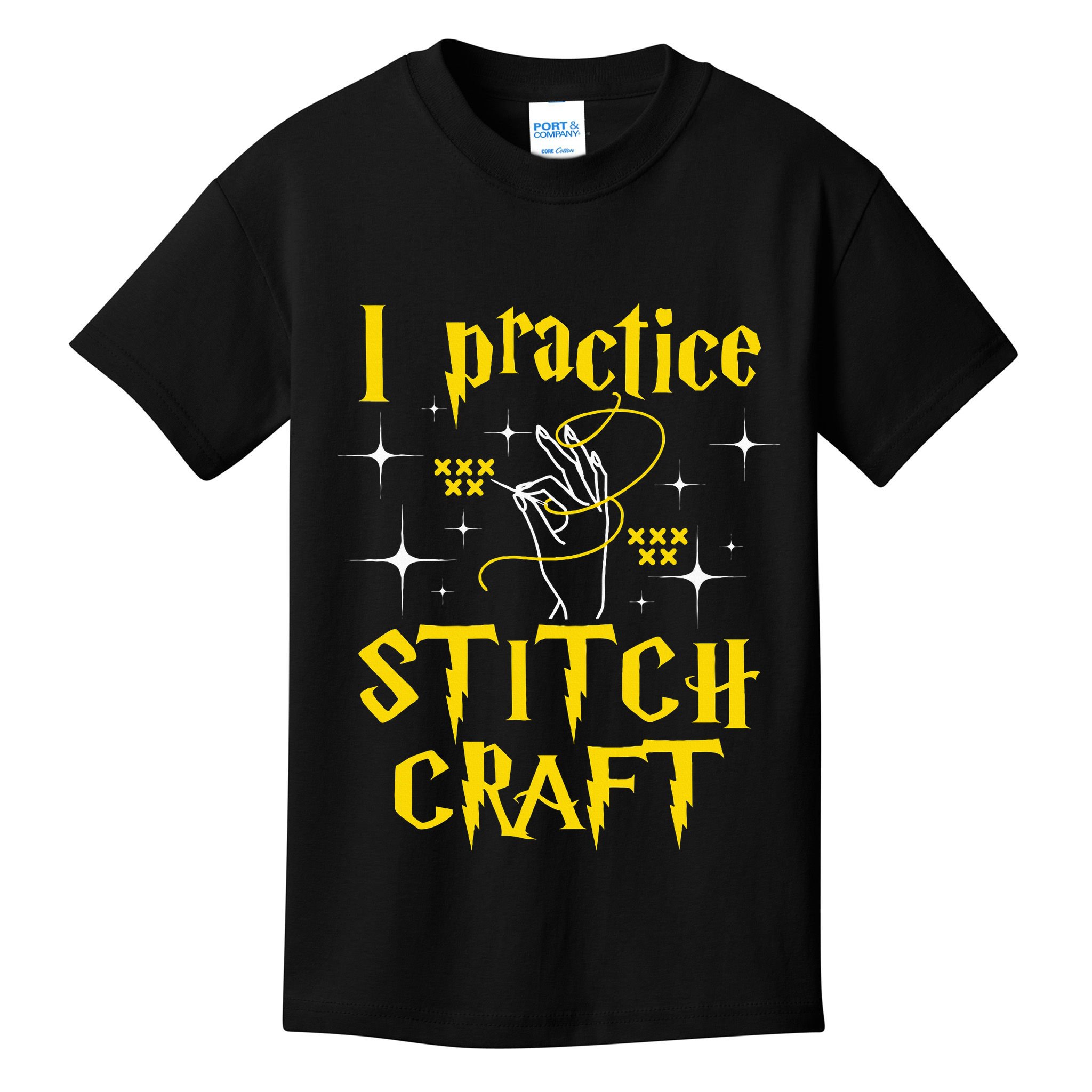 I Practice Stitch Craft Cross Stitching Cross Stitcher Kids T-Shirt