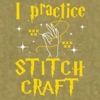 I Practice Stitch Craft Cross Stitching Cross Stitcher Garment-Dyed Women's Muscle Tee