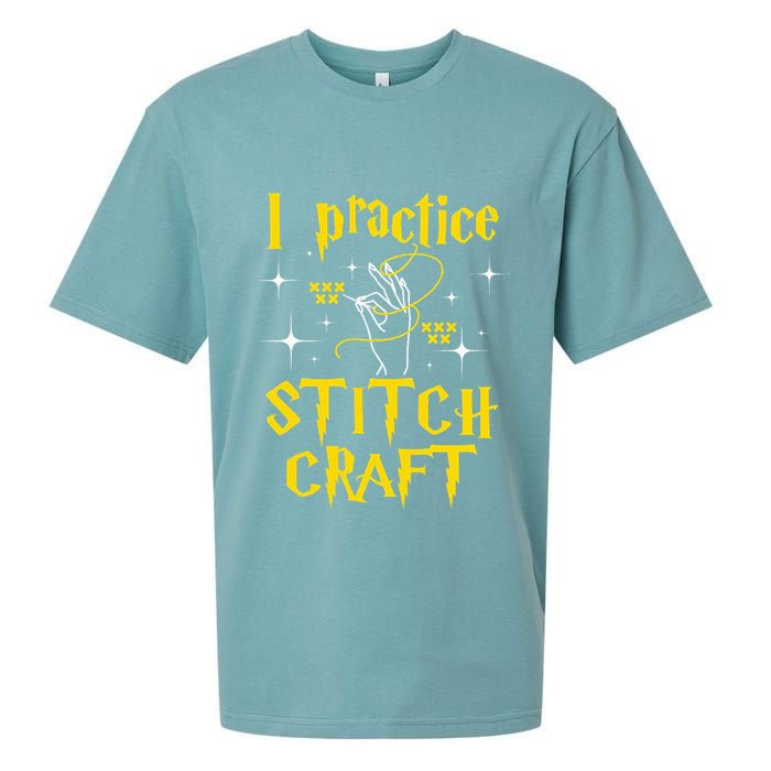 I Practice Stitch Craft Cross Stitching Cross Stitcher Sueded Cloud Jersey T-Shirt