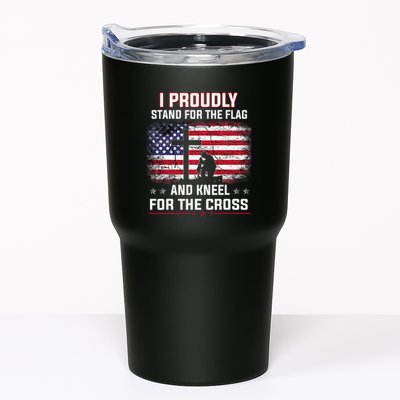 I Proudly Stand For The Flag And Kneel For The Cross Tumbler