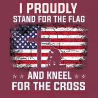 I Proudly Stand For The Flag And Kneel For The Cross 16oz Travel Tumbler