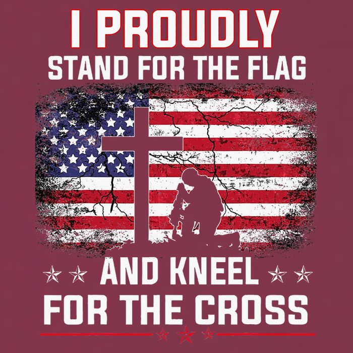 I Proudly Stand For The Flag And Kneel For The Cross 16oz Travel Tumbler