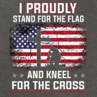 I Proudly Stand For The Flag And Kneel For The Cross Cotton Canvas Backpack