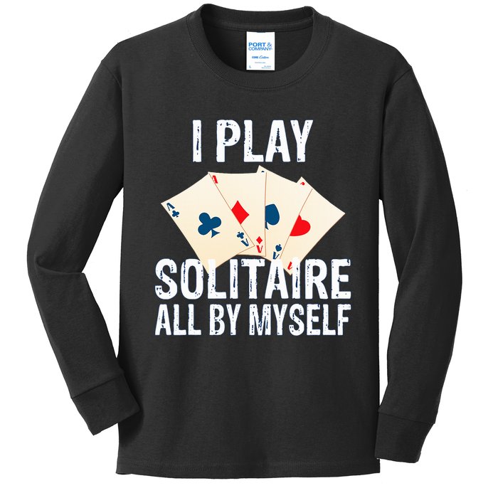 I Play Solitaire Board Games Player Lover Gifts Funny Kids Long Sleeve Shirt