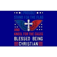 I Proudly Stand For The Flag And Kneel For The Cross Usa Funny Gift Bumper Sticker