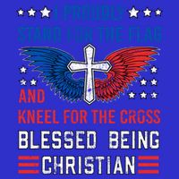 I Proudly Stand For The Flag And Kneel For The Cross Usa Funny Gift Full Zip Hoodie