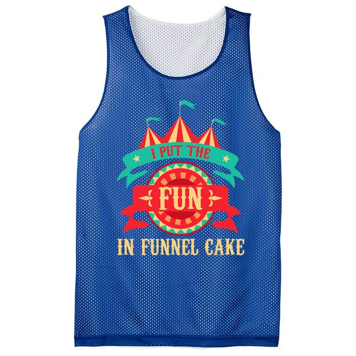 I Put The Fun In Funnel Cake Circus Birthday Mesh Reversible Basketball Jersey Tank