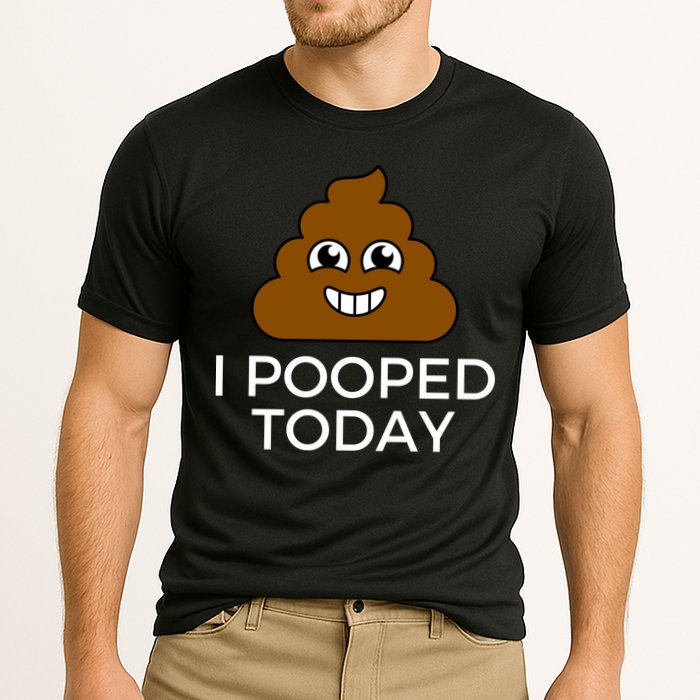 I Pooped Today Funny Joke, B Day Costume Poo Humor Cooling Performance Crew T-Shirt