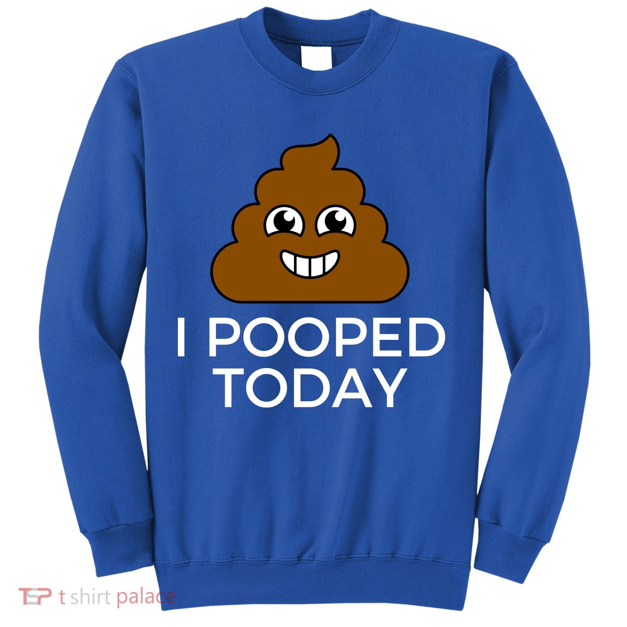 I Pooped Today Funny Joke, B Day Costume Poo Humor Sweatshirt