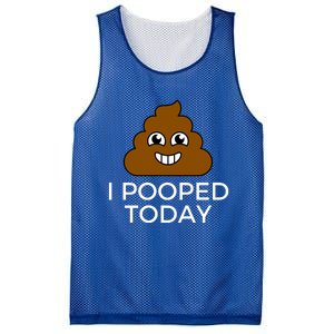 I Pooped Today Funny Joke, B Day Costume Poo Humor Mesh Reversible Basketball Jersey Tank