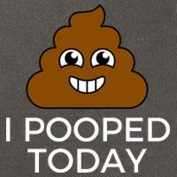 I Pooped Today Funny Joke, B Day Costume Poo Humor Cotton Canvas Backpack