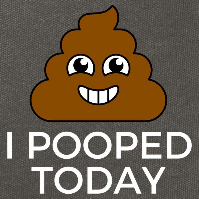 I Pooped Today Funny Joke, B Day Costume Poo Humor Cotton Canvas Backpack