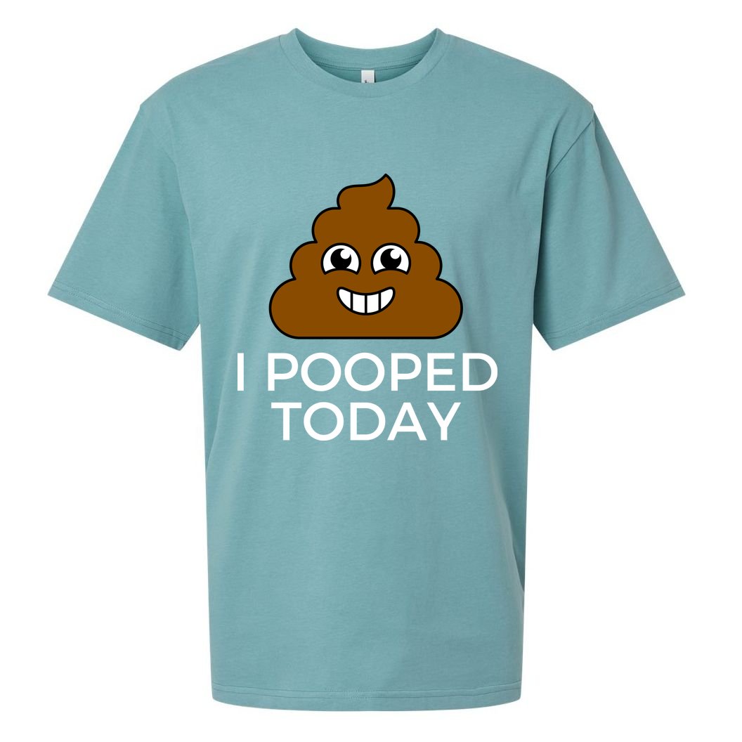 I Pooped Today Funny Joke, B Day Costume Poo Humor Sueded Cloud Jersey T-Shirt