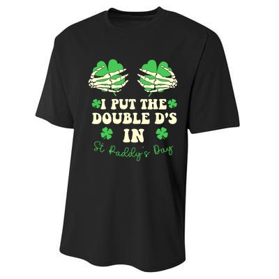 I Put The Double Ds In St Paddys Day Funny Performance Sprint T-Shirt