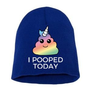 I Pooped Today Sarcastic Adult Humor Party Short Acrylic Beanie