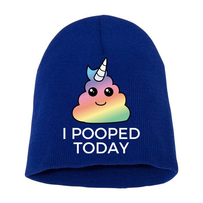 I Pooped Today Sarcastic Adult Humor Party Short Acrylic Beanie