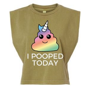 I Pooped Today Sarcastic Adult Humor Party Garment-Dyed Women's Muscle Tee