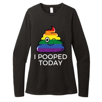 I Pooped Today Sarcastic Adult Humor Party Womens CVC Long Sleeve Shirt