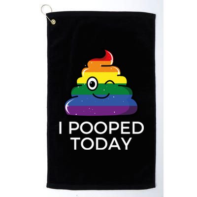 I Pooped Today Sarcastic Adult Humor Party Platinum Collection Golf Towel