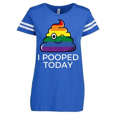 I Pooped Today Sarcastic Adult Humor Party Enza Ladies Jersey Football T-Shirt